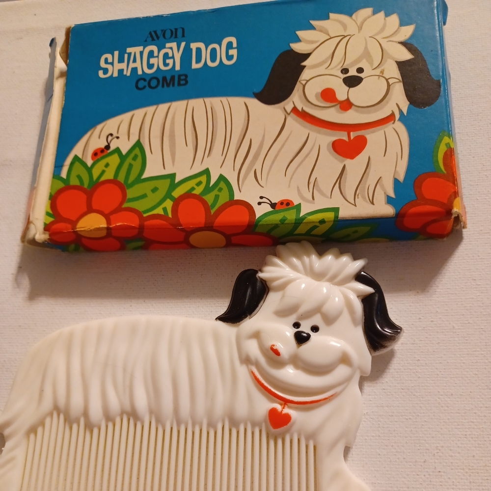 Vintage New AVON Shaggy Dog Hair Comb INCLUDES BOX SEE DESCRIPTION